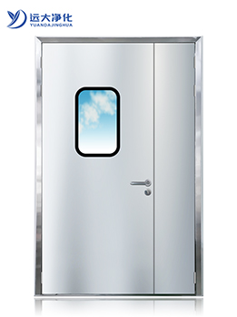 铝合金包边净化子母门